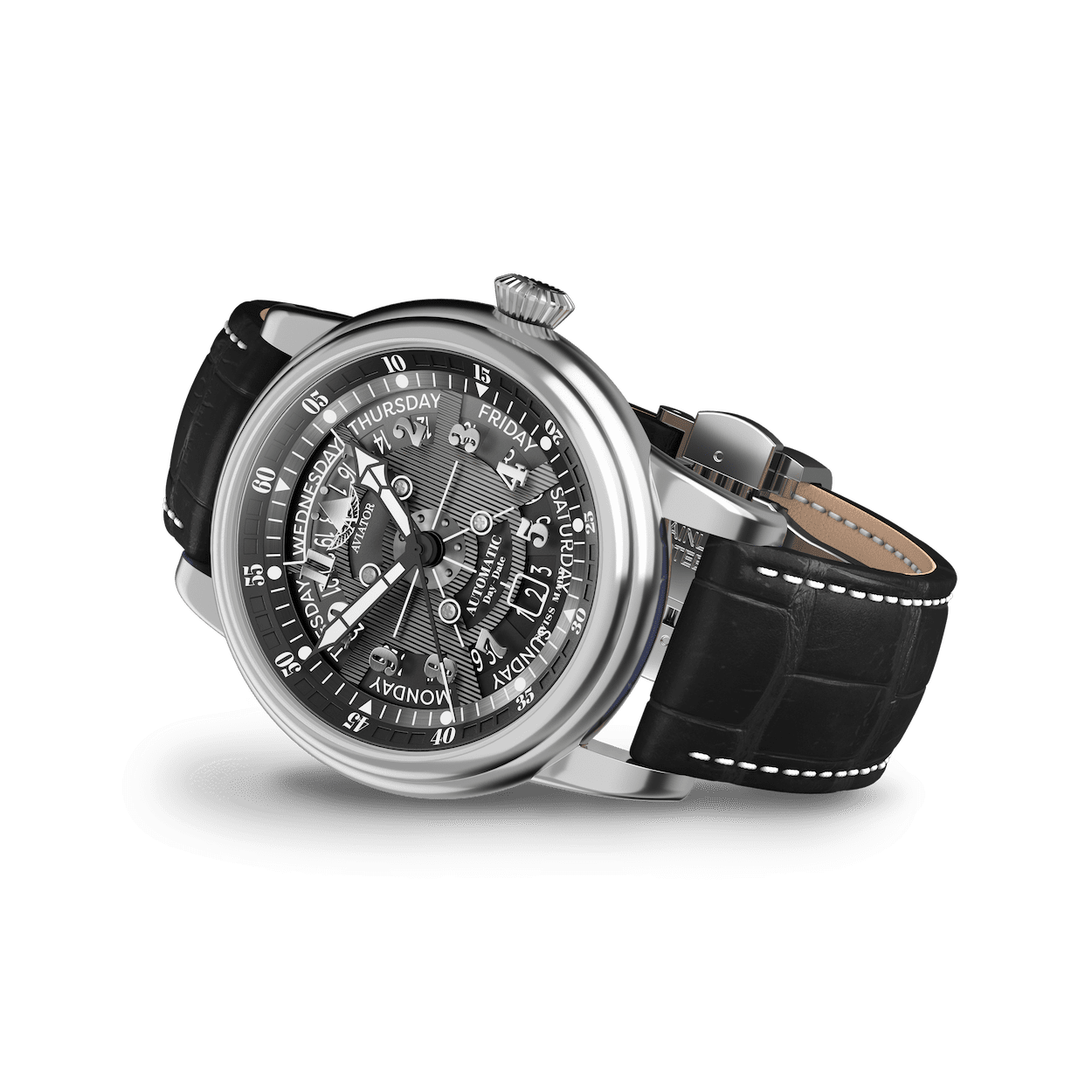 AVIATOR SWISS DOUGLAS DAY-DATE MECA-41 V.3.36.0.284.4 watch