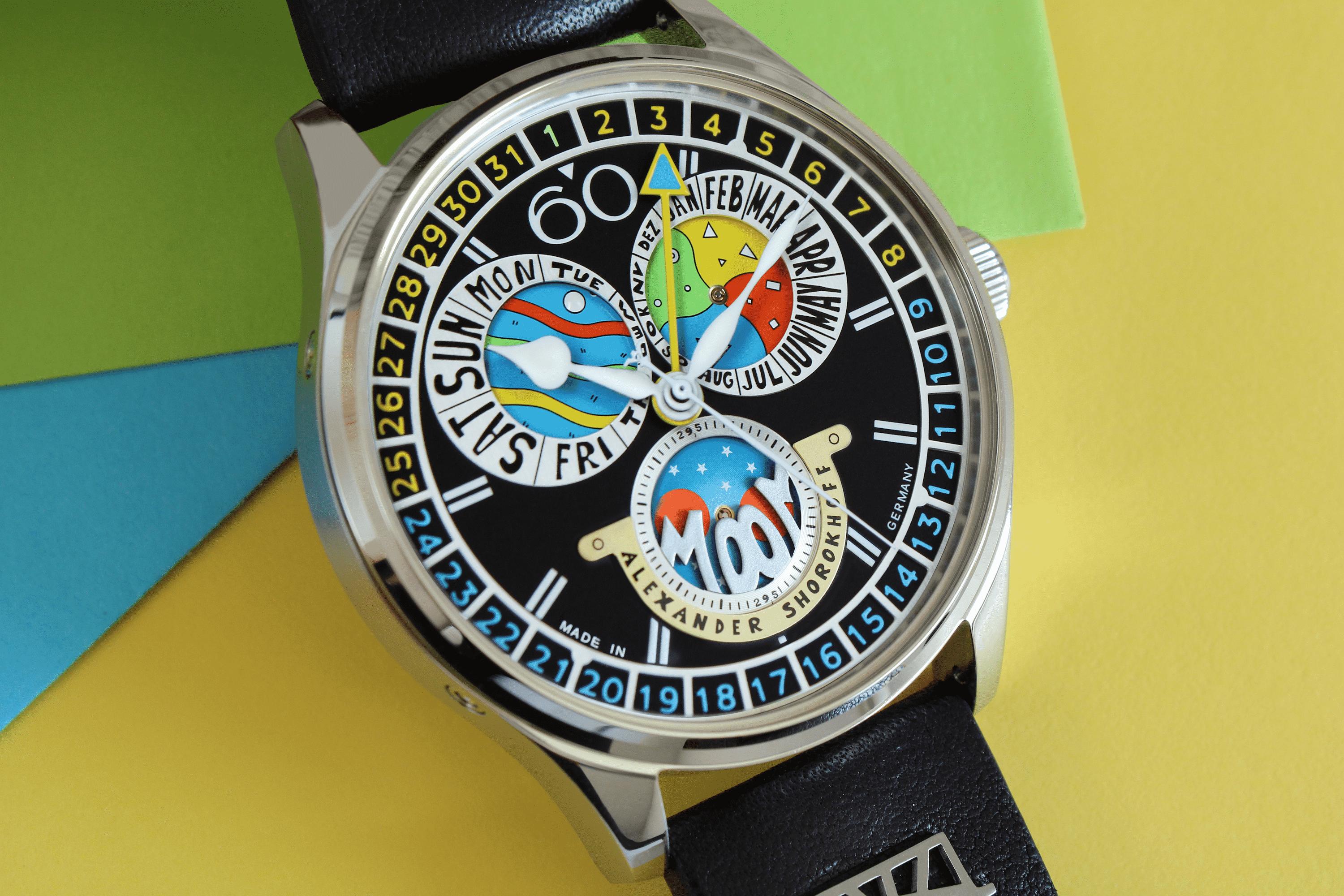 Hodinky Alexander Shorokhoff Full Calendar Cadamomo Black AS.VK-CDMM4