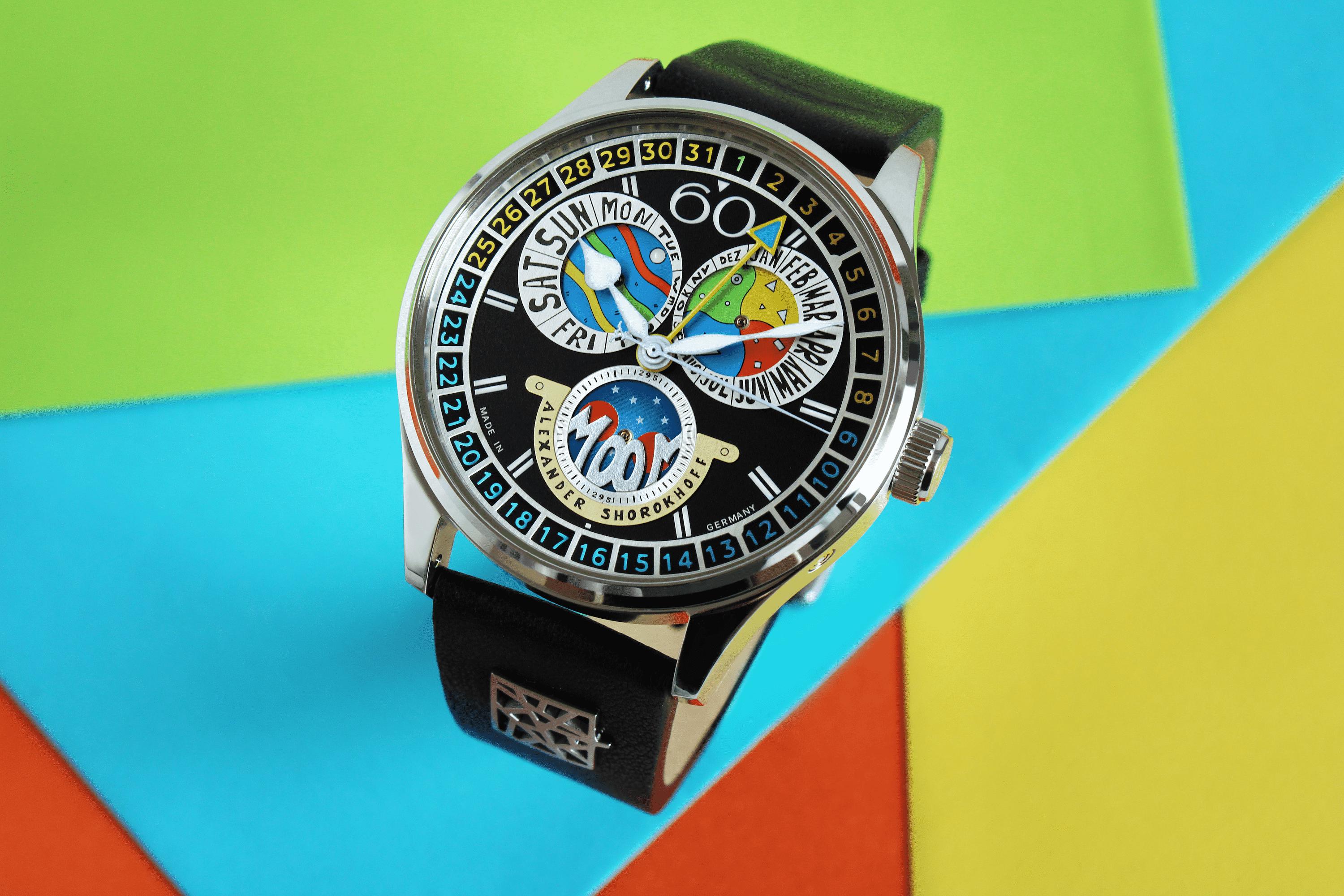 Hodinky Alexander Shorokhoff Full Calendar Cadamomo Black AS.VK-CDMM4