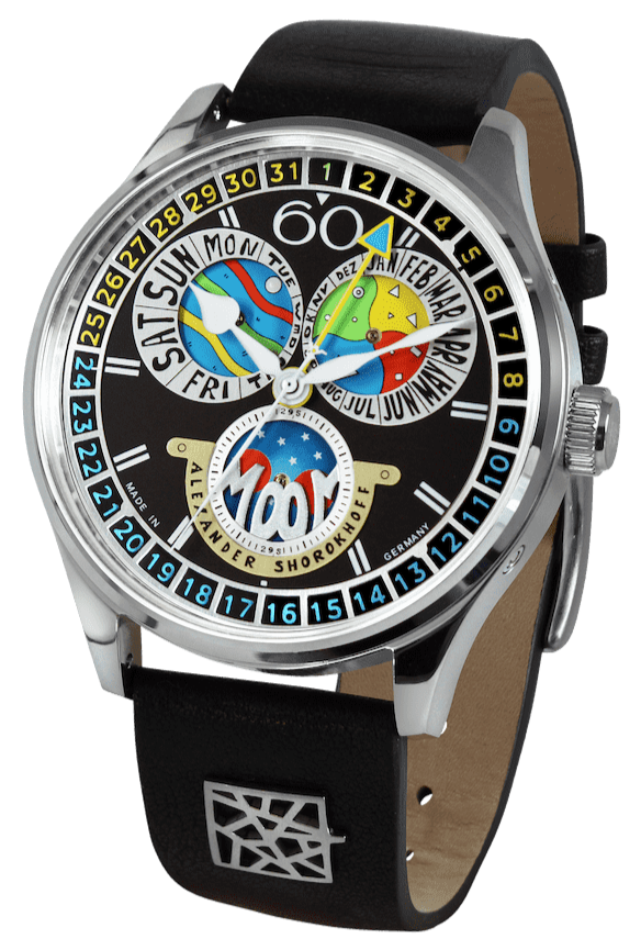 Hodinky Alexander Shorokhoff Full Calendar Cadamomo Black AS.VK-CDMM4