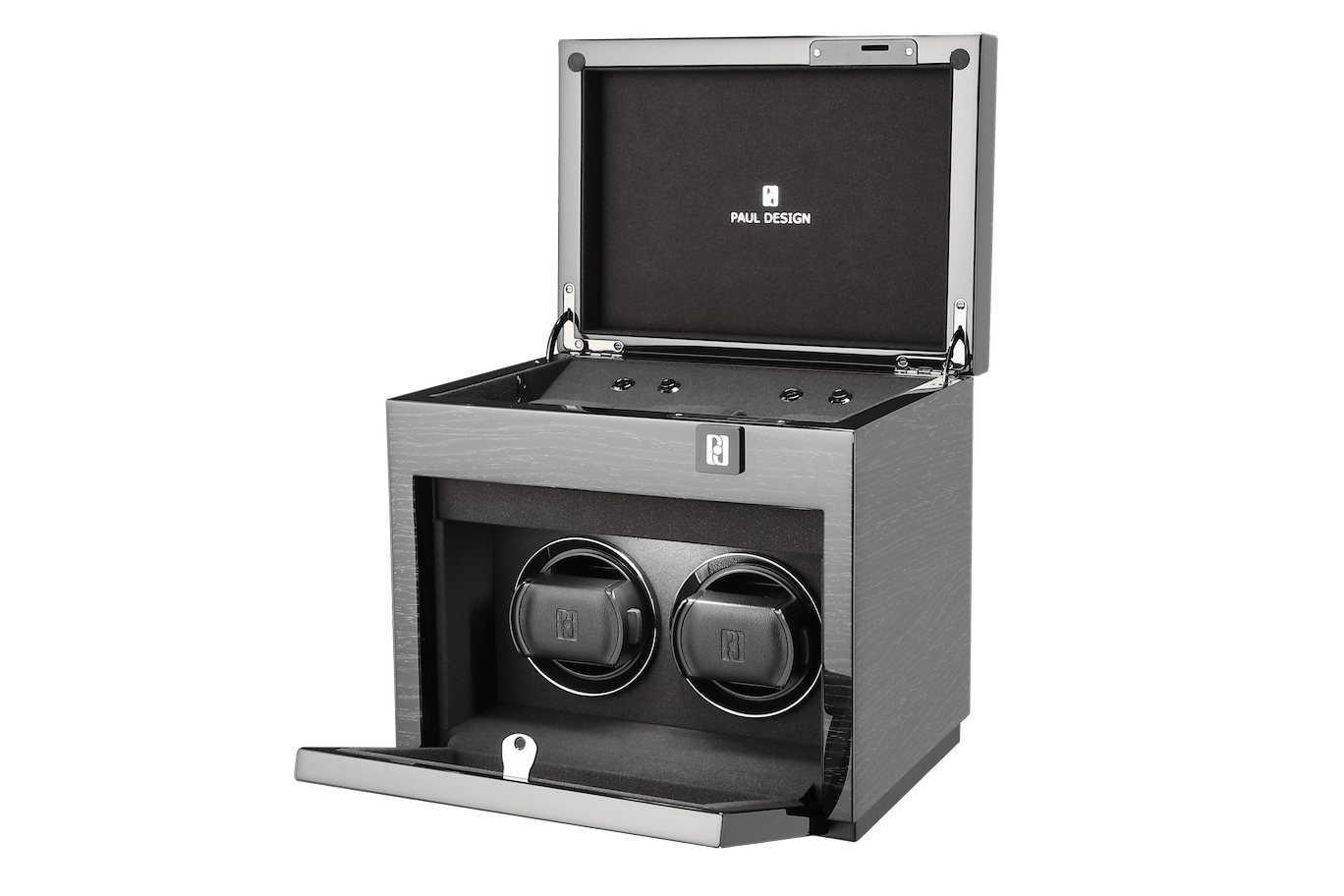 Paul design Gentlemen 2+3 - Winder for 2 watches + storage space