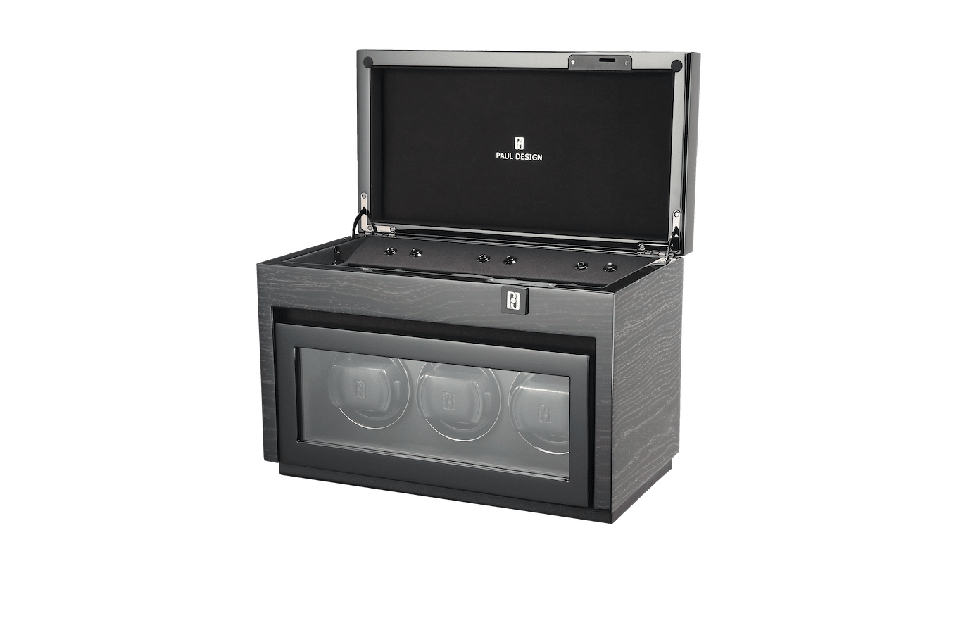 Paul design Gentlemen 3+5 - Naťahovač na 3 hodinky + odkladací priestor