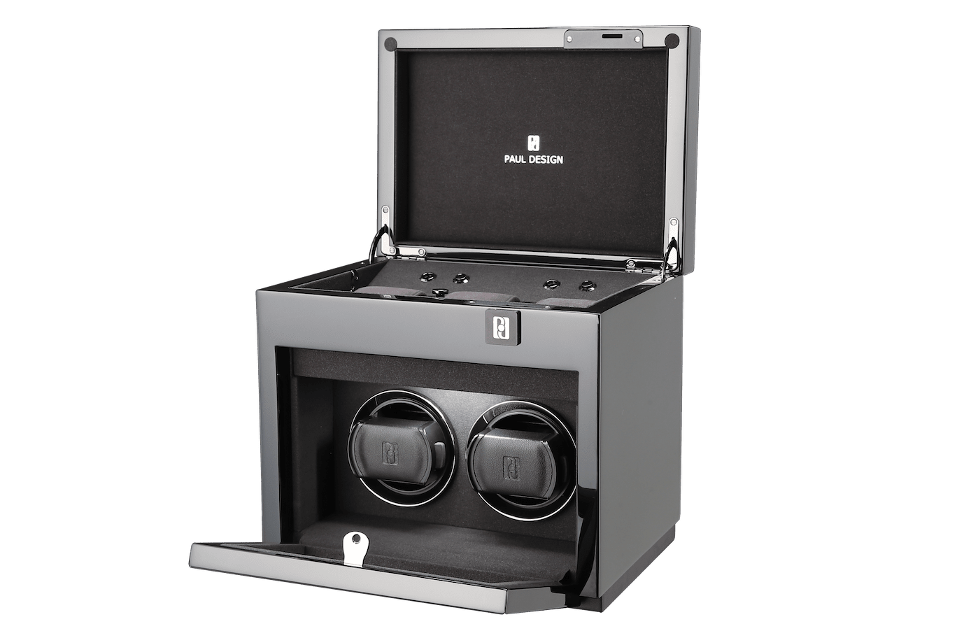 Paul design Gentlemen 2+3 - Winder for 2 watches + storage space