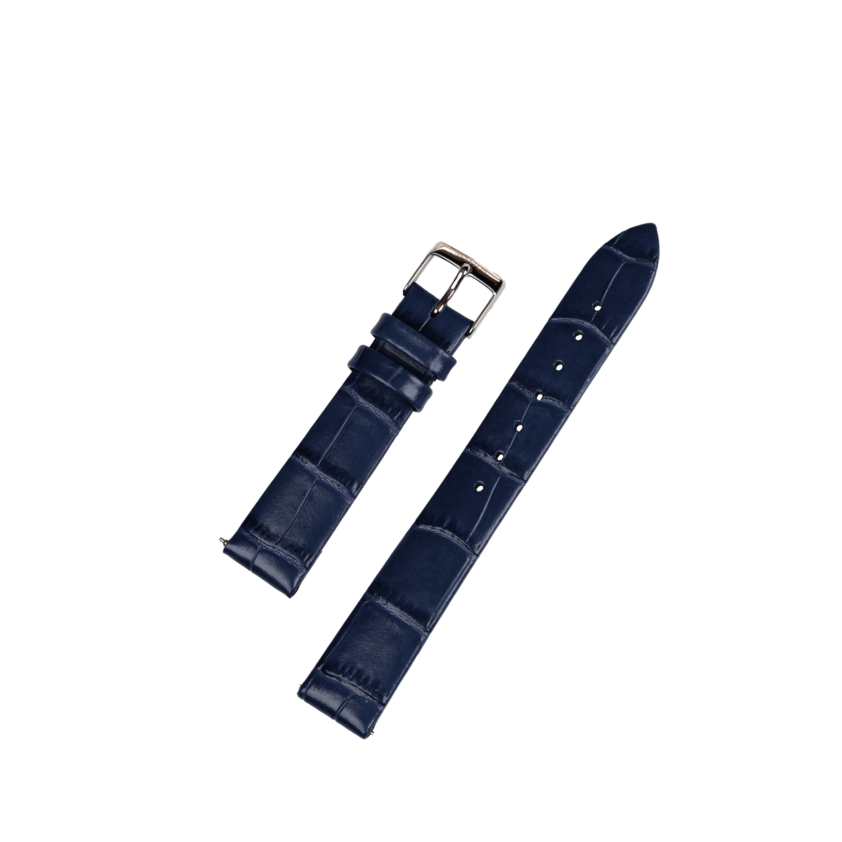 Aviator Swiss řemínek z telecí kůže pro model Moonflight - modrý s ocelovou přezkou