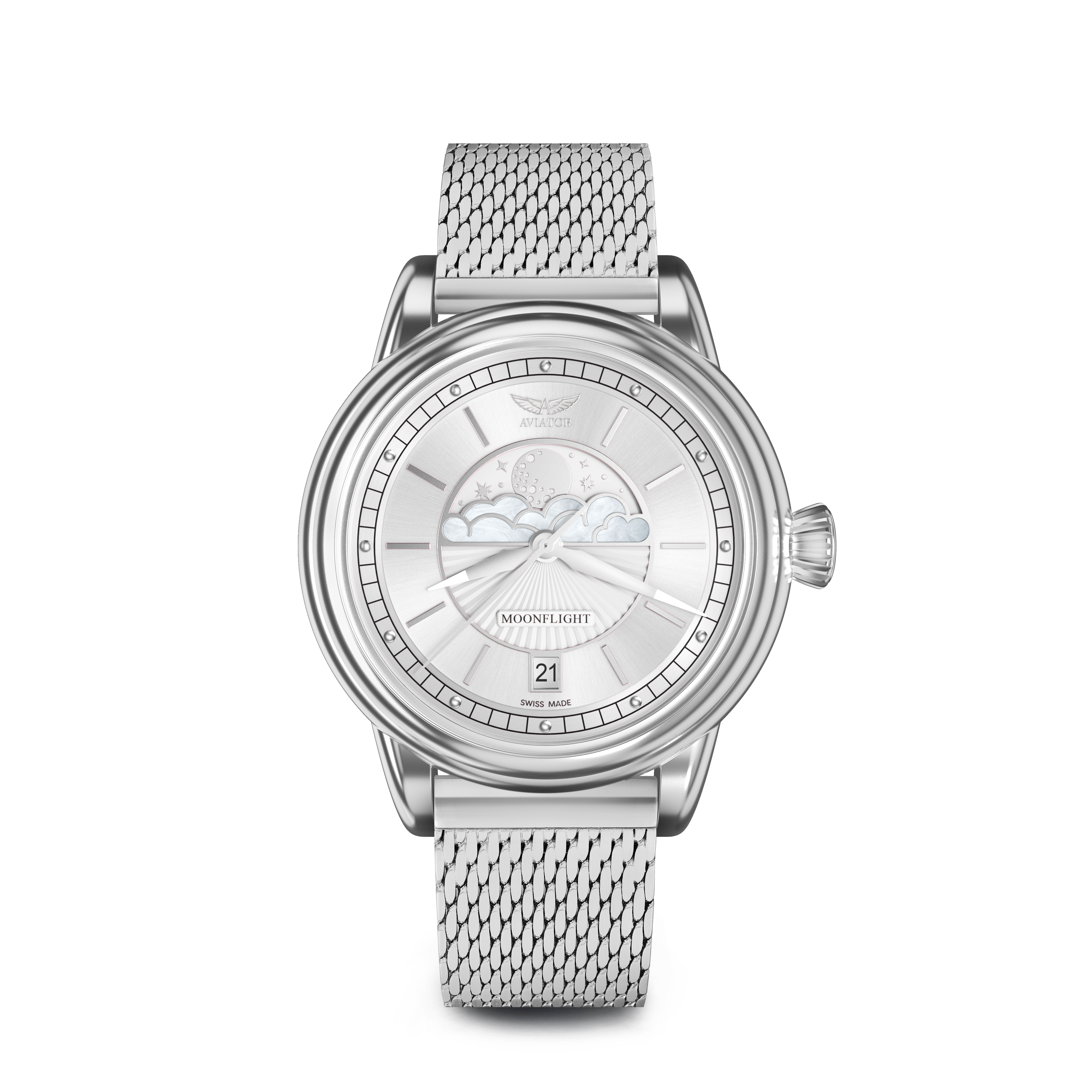 AVIATOR SWISS DOUGLAS MOONFLIGHT WATCH V.1.33.0.250.4