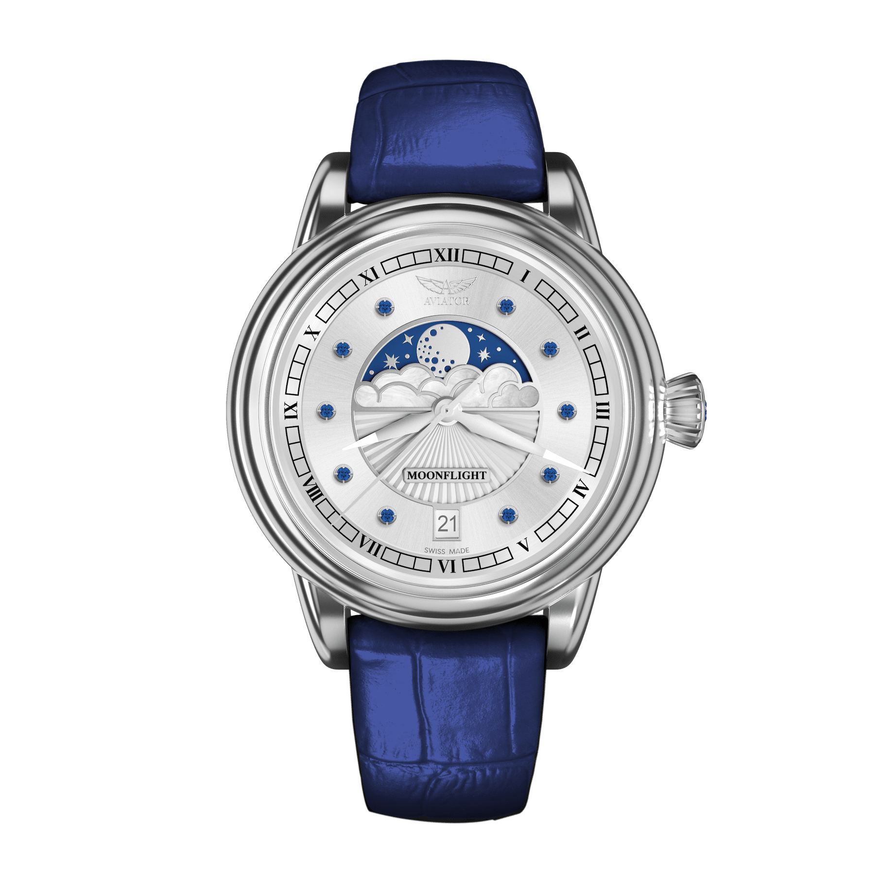 Watch Aviator Swiss DOUGLAS MOONFLIGHT V.1.33.0.415.4