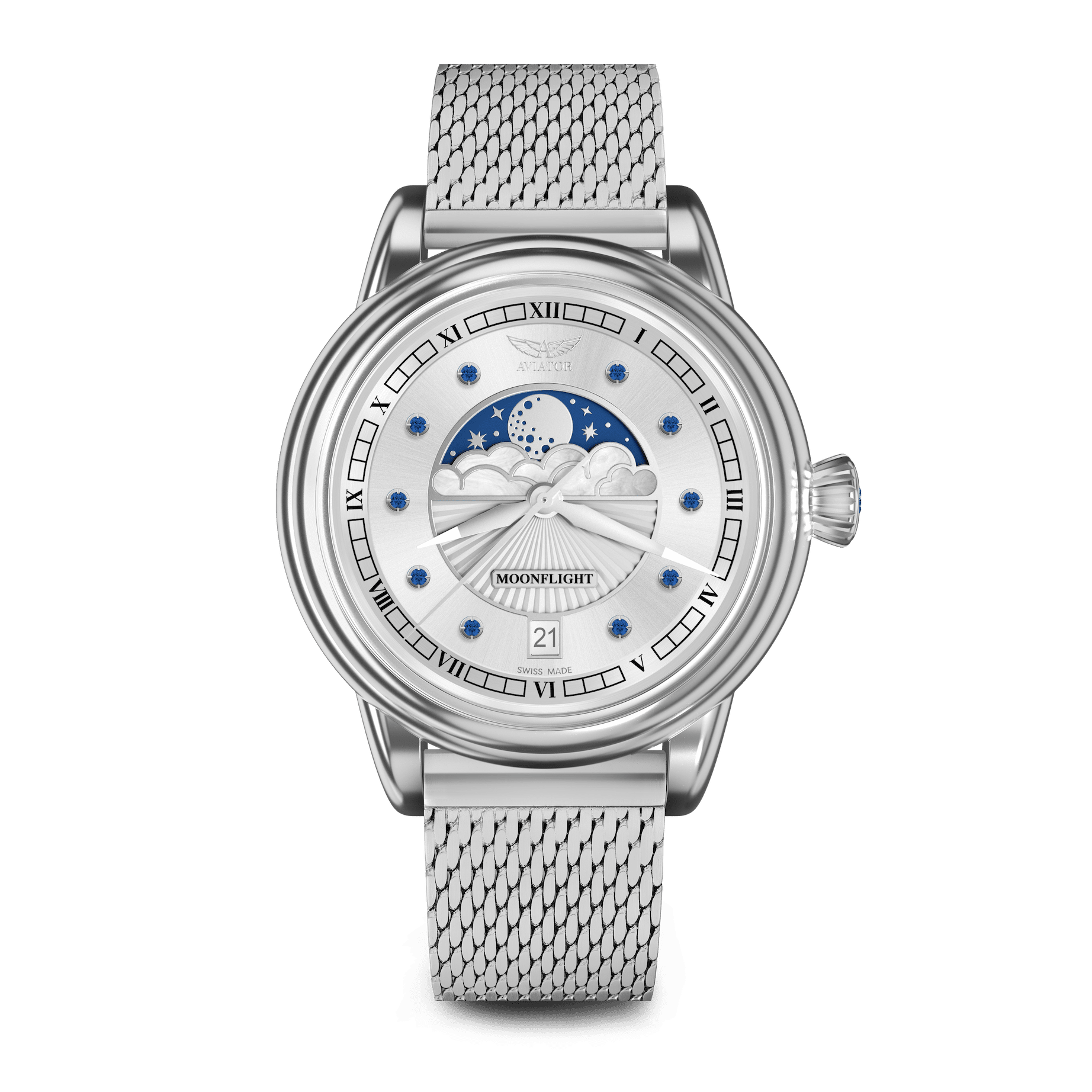 Watch Aviator Swiss DOUGLAS MOONFLIGHT V.1.33.0.415.4