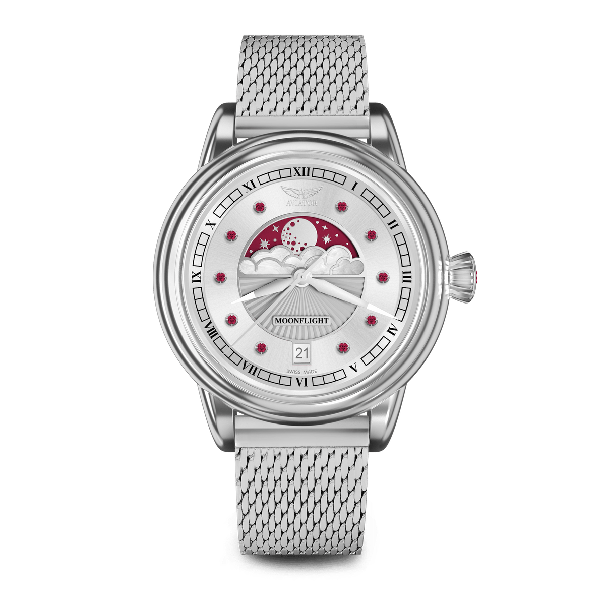 Aviator Swiss DOUGLAS MOONFLIGHT Watch V.1.33.0.419.4