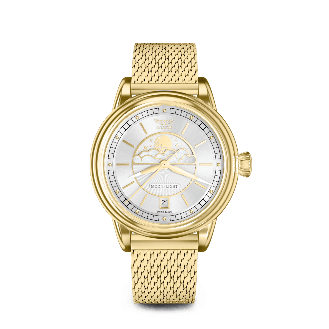 AVIATOR SWISS DOUGLAS MOONFLIGHT WATCH V.1.33.1.343.4