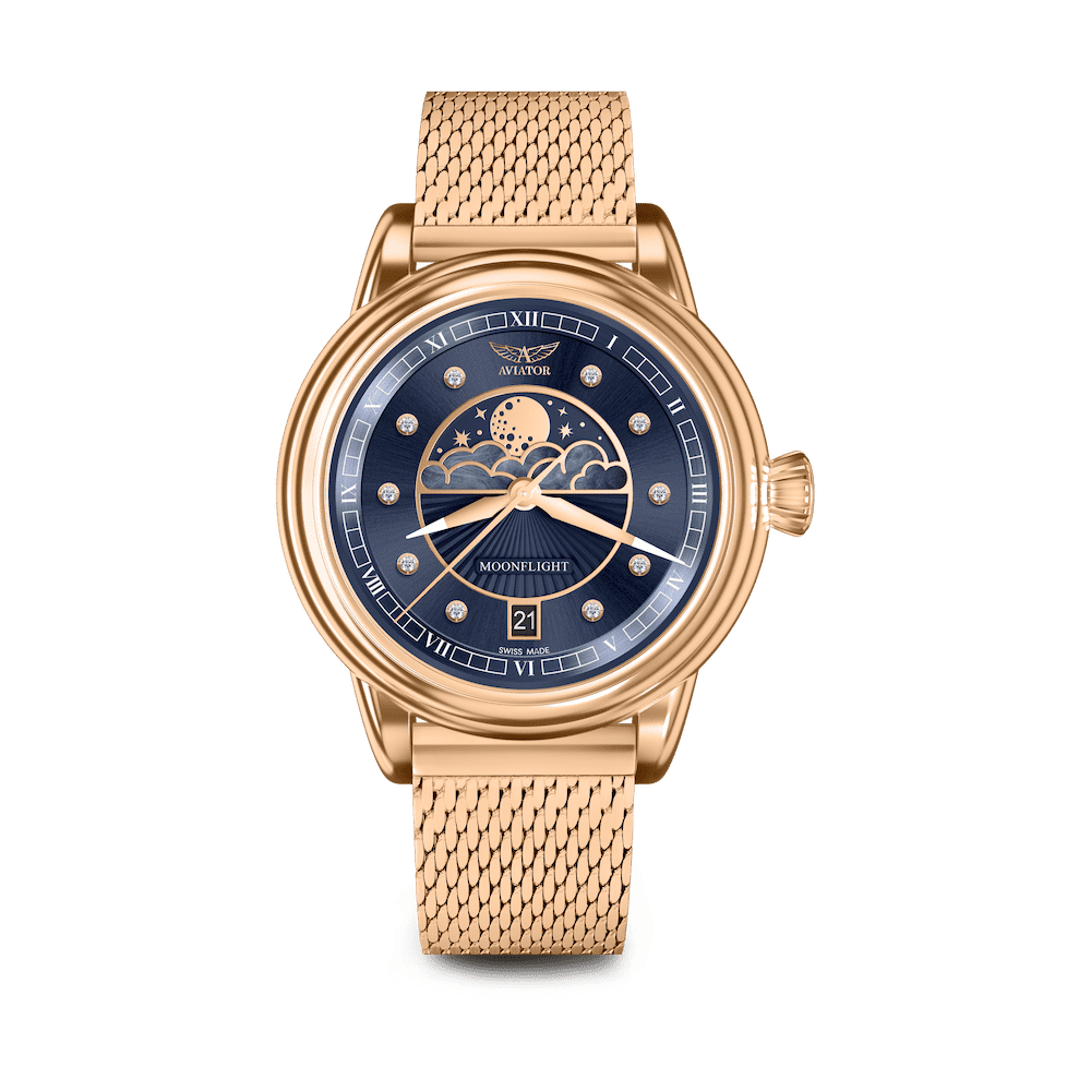 Aviator Swiss DOUGLAS MOONFLIGHT V.1.33.2.380.4 watch