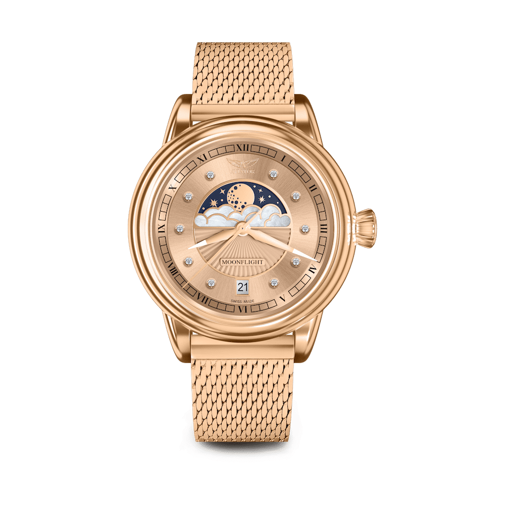 Aviator Swiss DOUGLAS MOONFLIGHT V.1.33.2.383.4 watch