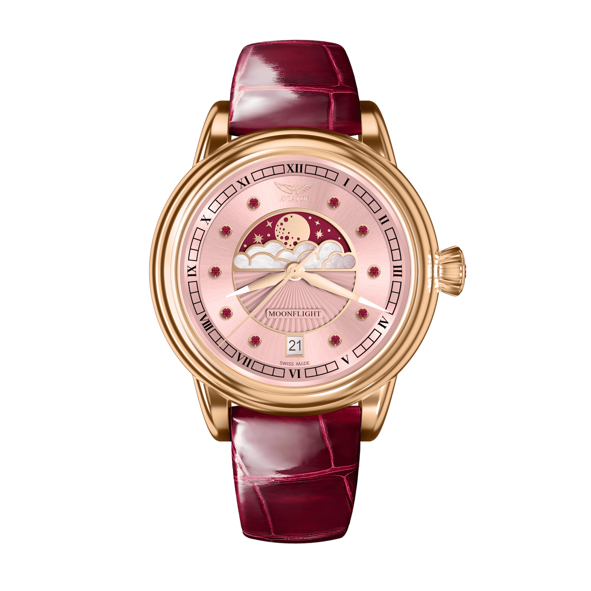 Aviator Swiss DOUGLAS MOONFLIGHT V.1.33.2.418.4 Watch