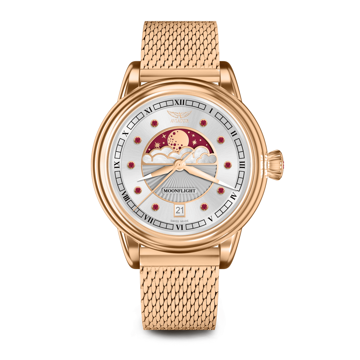 Aviator Swiss DOUGLAS MOONFLIGHT V.1.33.2.420.4 Watch