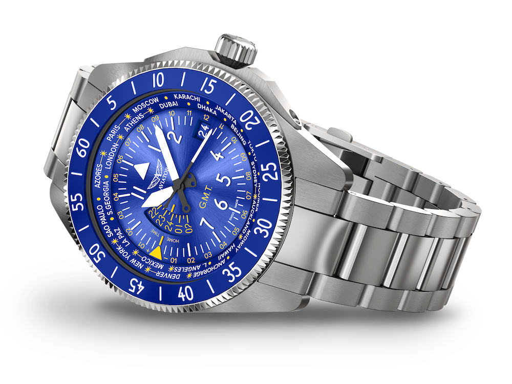 Hodinky AVIATOR SWISS AIRACOBRA GMT V.1.37.0.308.4