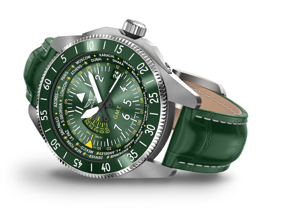 Hodinky AVIATOR SWISS AIRACOBRA GMT V.1.37.0.309.4