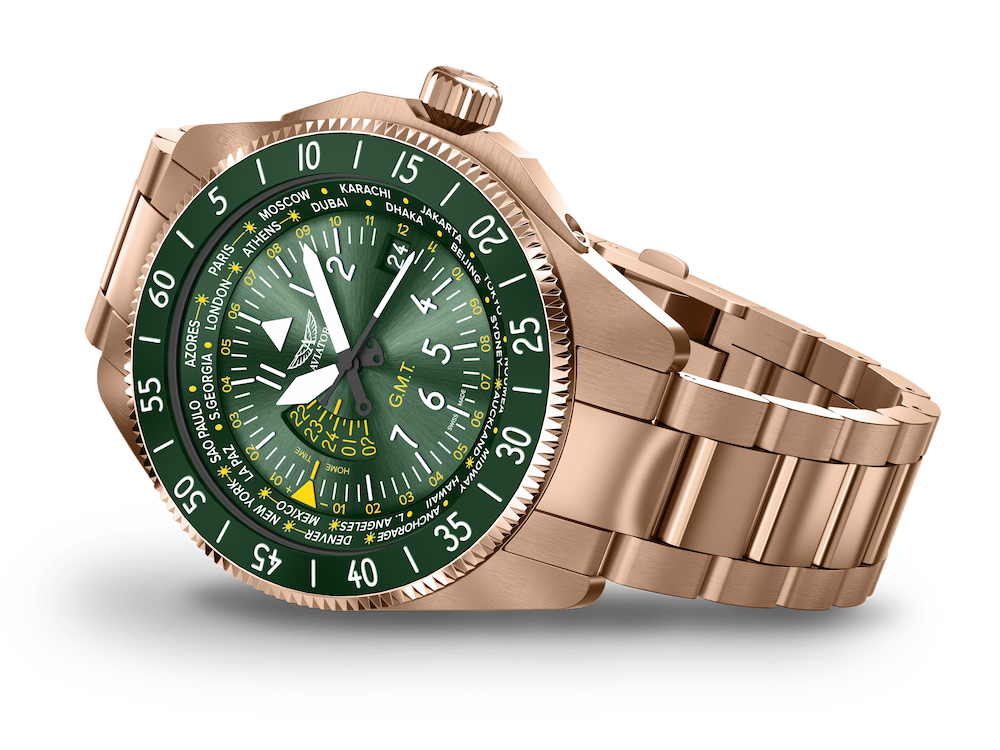 Hodinky AVIATOR SWISS AIRACOBRA GMT V.1.37.2.309.4