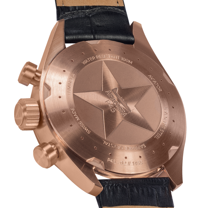 Hodinky AVIATOR SWISS AIRACOBRA P45 CHRONO V.2.25.2.173.4