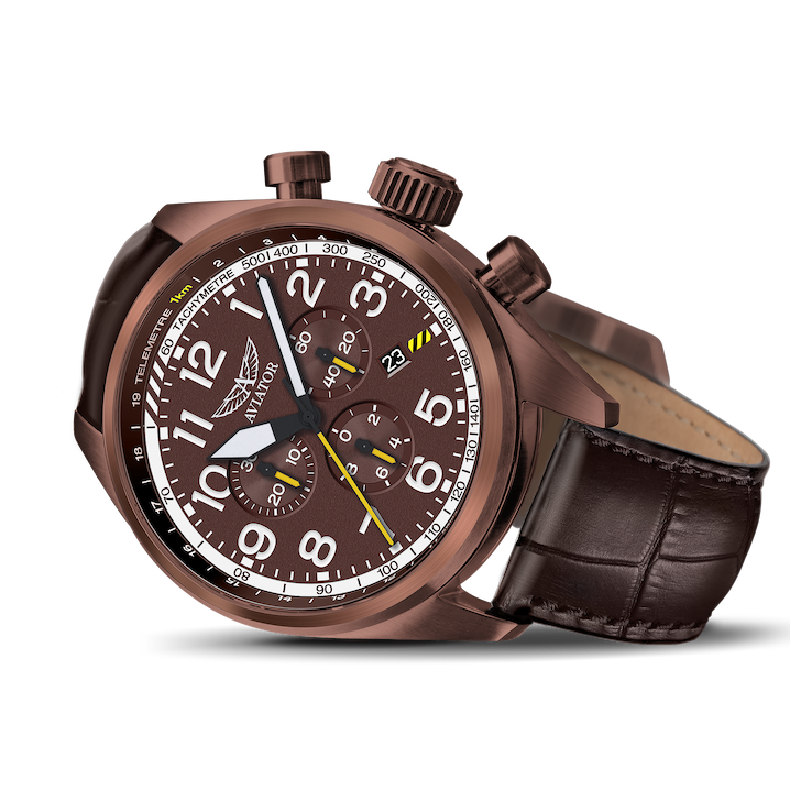 Hodinky AVIATOR SWISS AIRACOBRA P45 CHRONO V.2.25.8.172.4