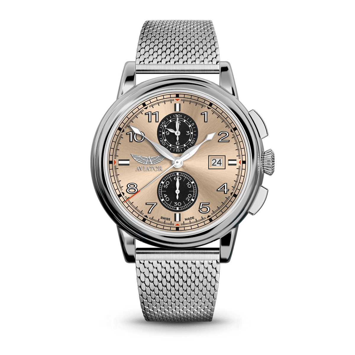 AVIATOR SWISS Douglas DC-3 Chronograph Watch V.2.45.0.409.4