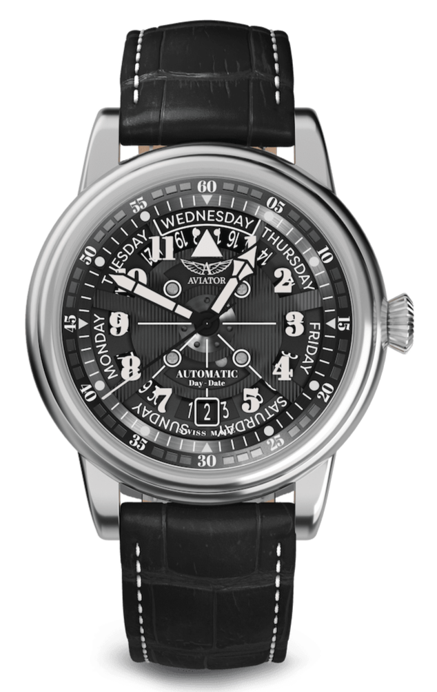 AVIATOR SWISS DOUGLAS DAY-DATE MECA-41 V.3.36.0.284.4 watch