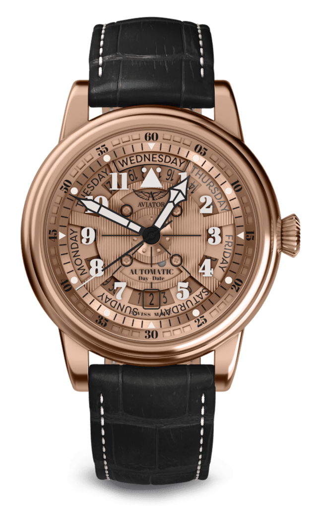 AVIATOR SWISS DOUGLAS DAY-DATE MECA-41 V.3.36.2.288.4 watch