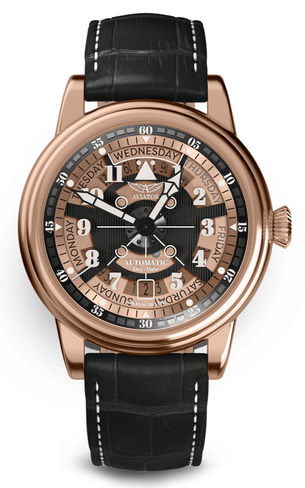 AVIATOR SWISS DOUGLAS DAY-DATE MECA-41 V.3.36.2.289.4 watch