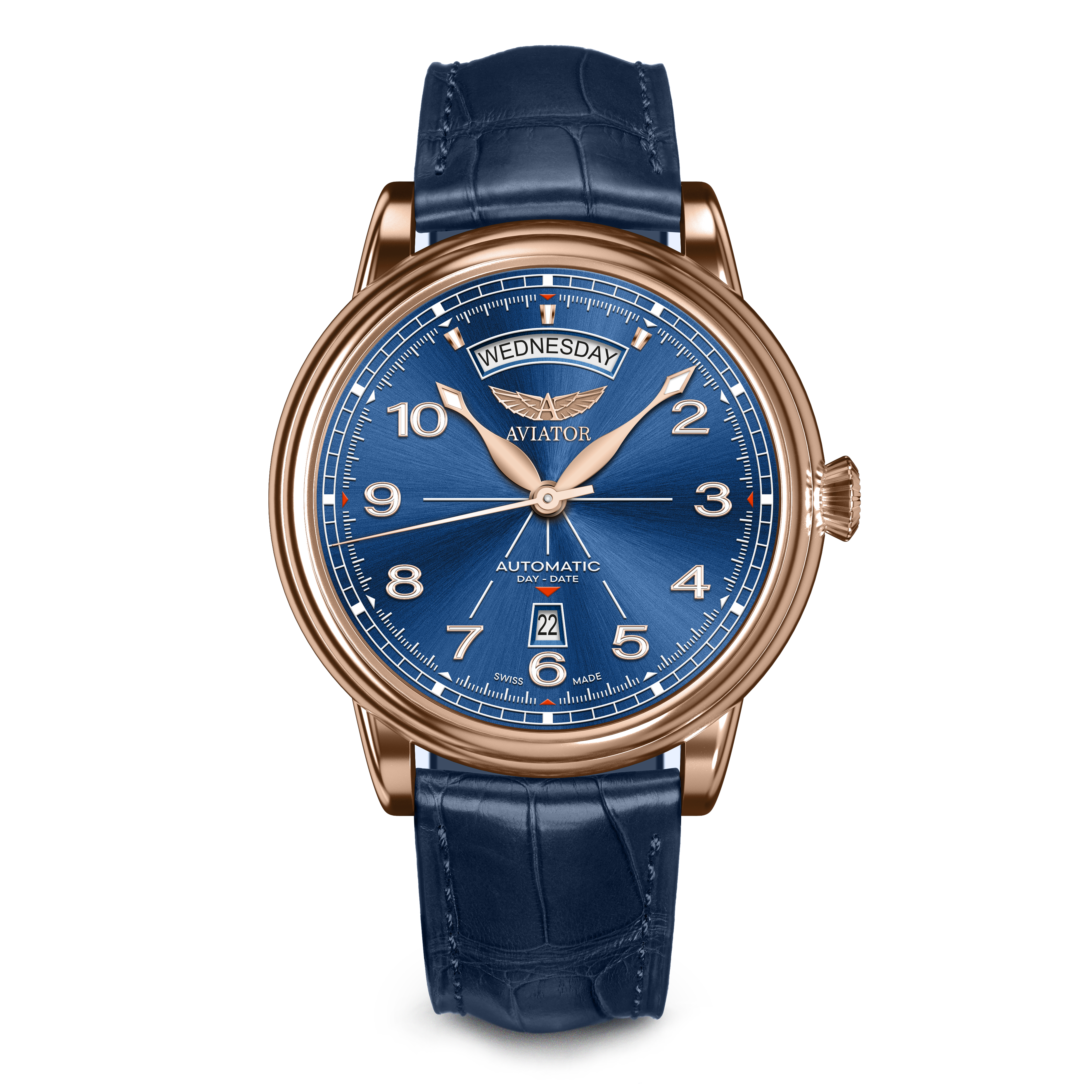 Watch AVIATOR SWISS Douglas day-date 45 V.3.44.2.402.4