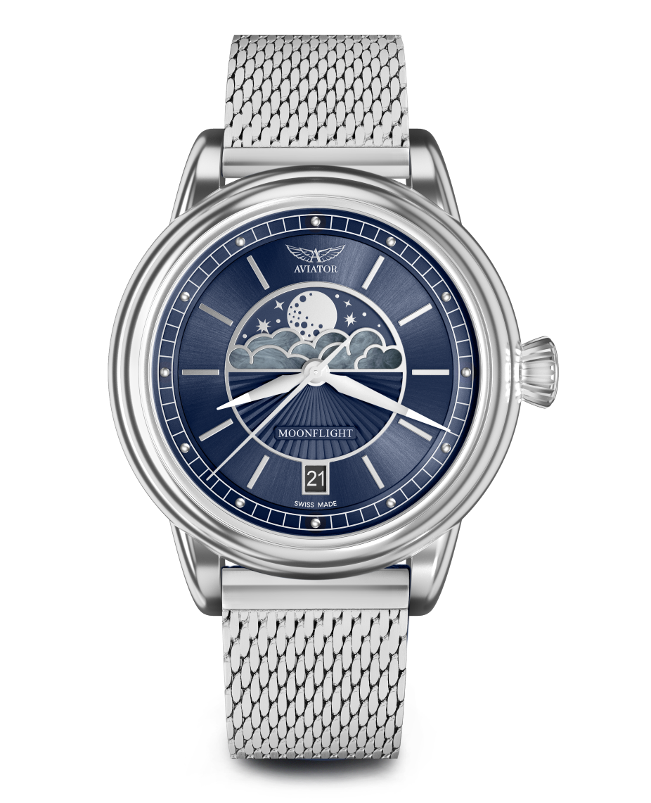 AVIATOR SWISS DOUGLAS MOONFLIGHT WATCH V.1.33.0.255.4