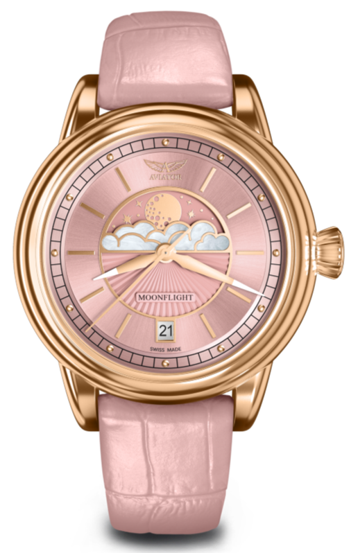 AVIATOR SWISS DOUGLAS MOONFLIGHT WATCH V.1.33.2.258.4