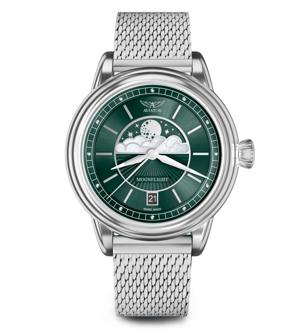 AVIATOR SWISS DOUGLAS MOONFLIGHT WATCH V.1.33.0.262.4