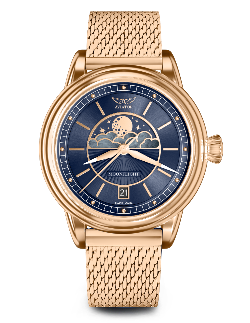 AVIATOR SWISS DOUGLAS MOONFLIGHT WATCH V.1.33.2.256.4