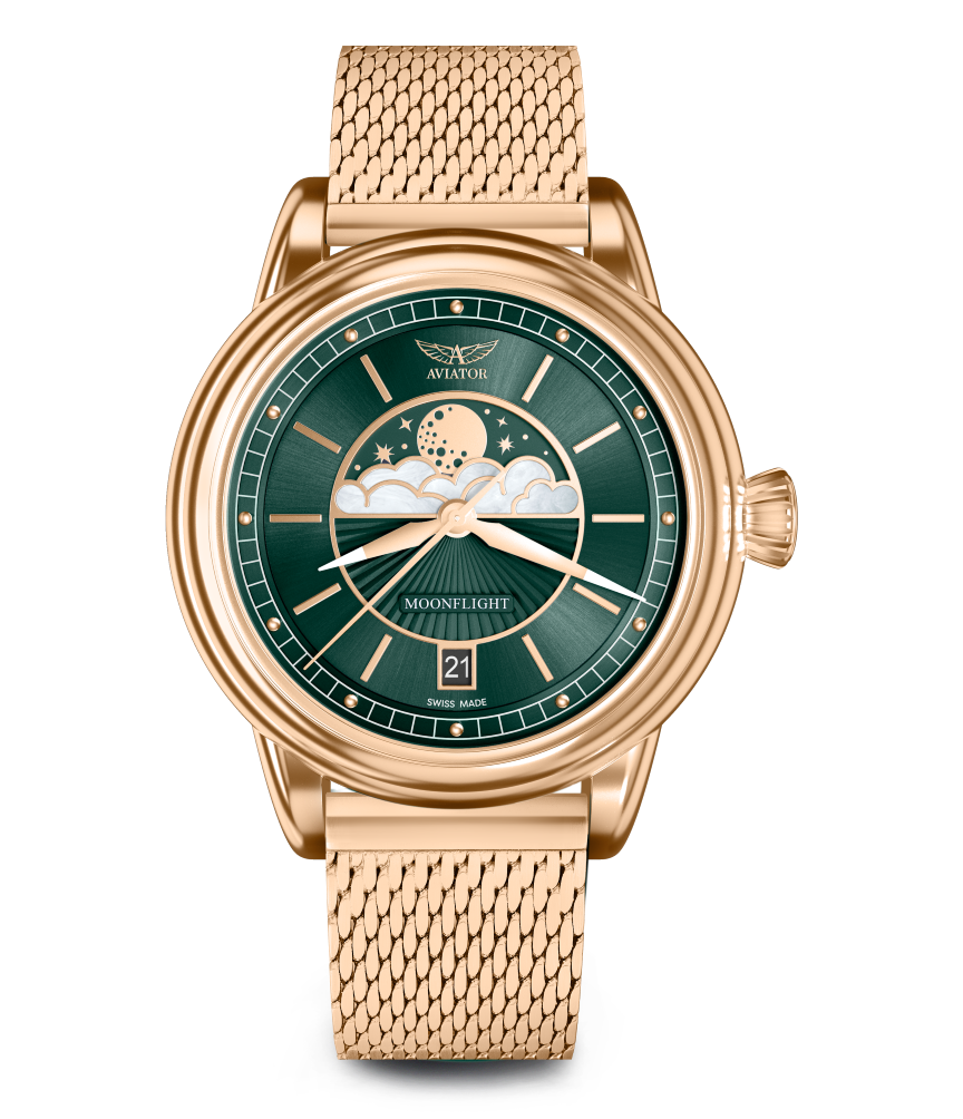 AVIATOR SWISS DOUGLAS MOONFLIGHT WATCH V.1.33.2.263.4