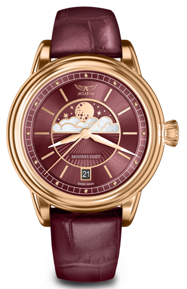 AVIATOR SWISS DOUGLAS MOONFLIGHT WATCH V.1.33.2.265.4