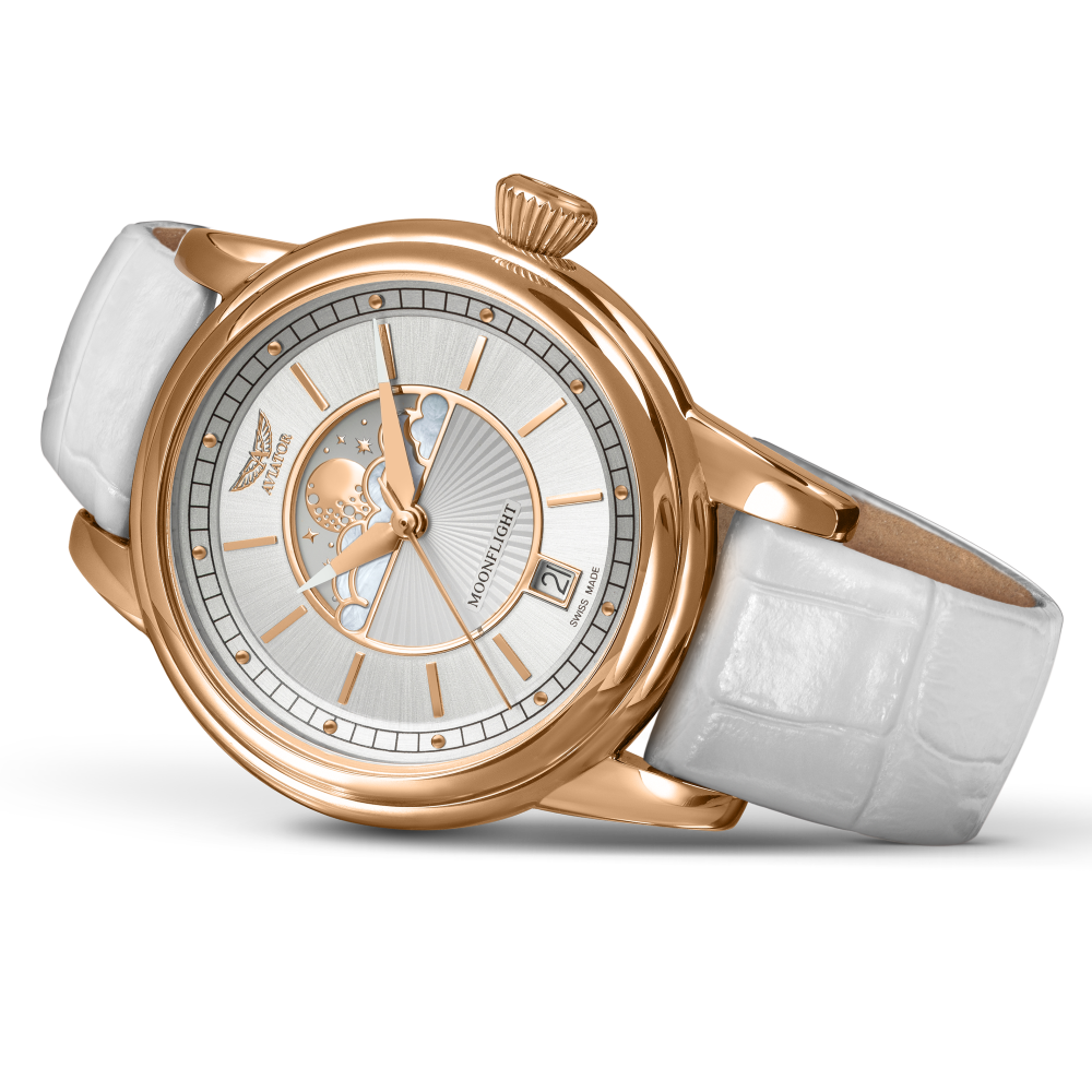 HODINKY AVIATOR SWISS DOUGLAS MOONFLIGHT V.1.33.2.251.4