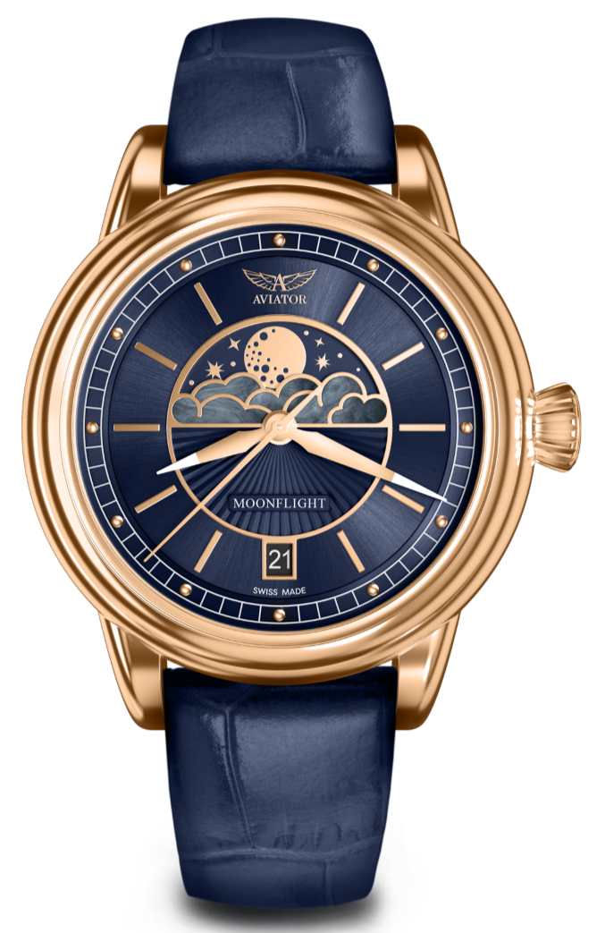 AVIATOR SWISS DOUGLAS MOONFLIGHT WATCH V.1.33.2.256.4