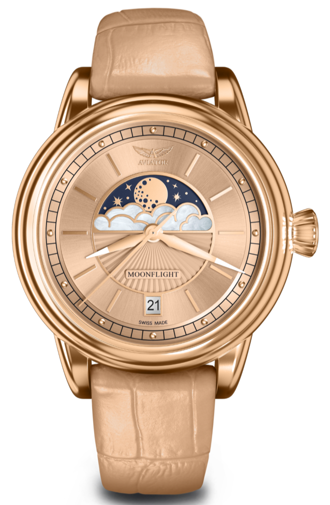AVIATOR SWISS DOUGLAS MOONFLIGHT WATCH V.1.33.2.260.4