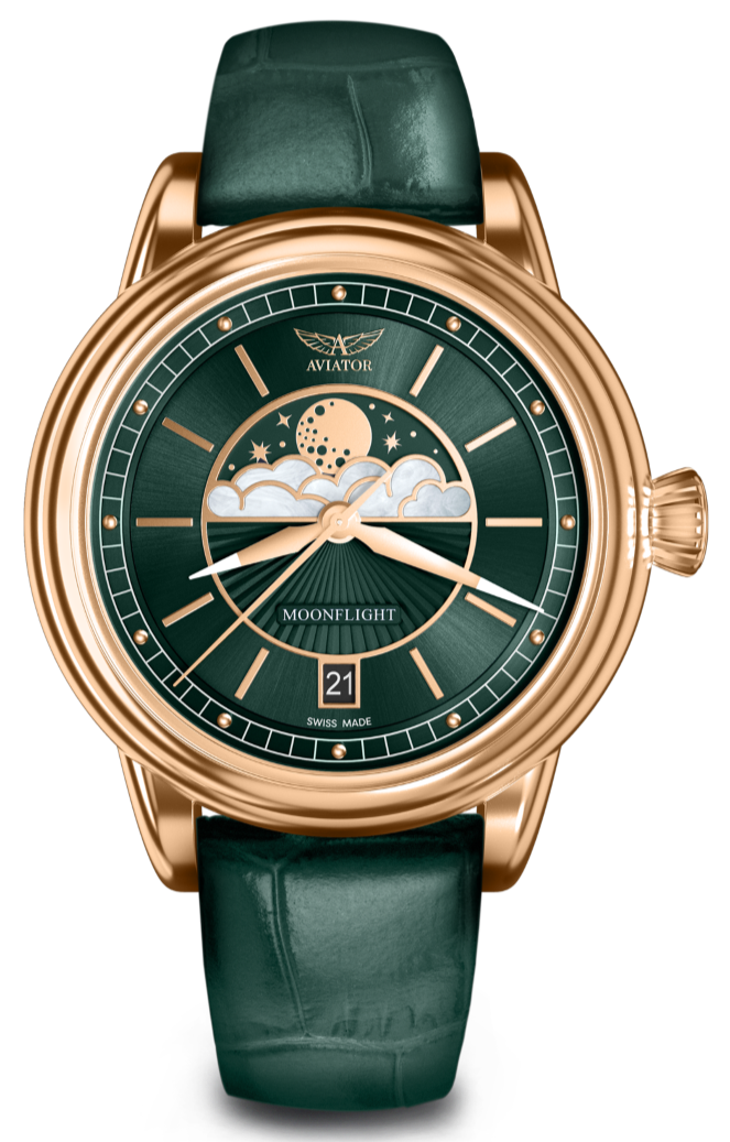AVIATOR SWISS DOUGLAS MOONFLIGHT WATCH V.1.33.2.263.4