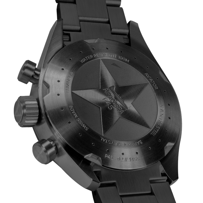 Hodinky AVIATOR SWISS AIRACOBRA P45 CHRONO V.2.25.5.169.4